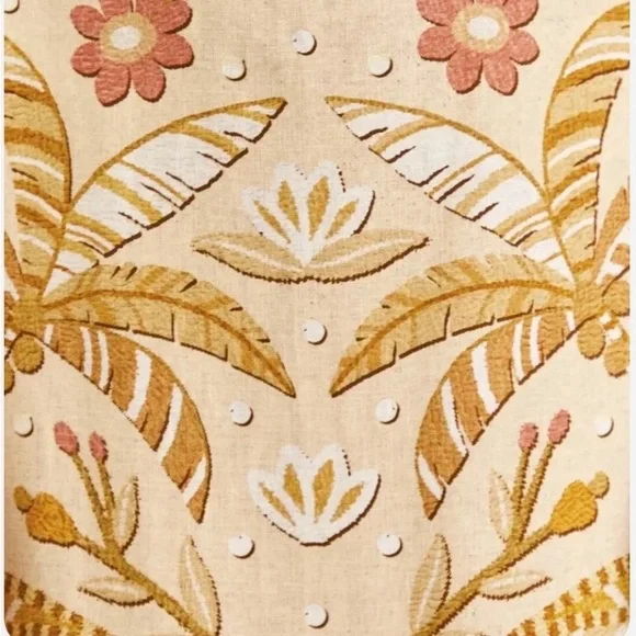 NWT FARM Rio Jungle Chic Midi Dress in Sand ~ Size Small - Picture 4 of 5